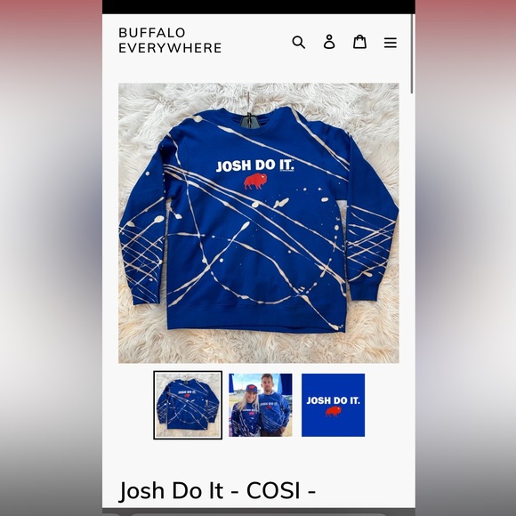 Buffalo Bills Josh Allen - Josh Do It crewneck 
Size small
Brand new - Picture 3 of 8